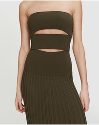 Christopher Esber - Slashed Knit Sunray Strapless Dress