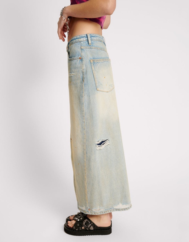 ONE TEASPOON - Dirty Kansas Patsy Longline Denim Skirt