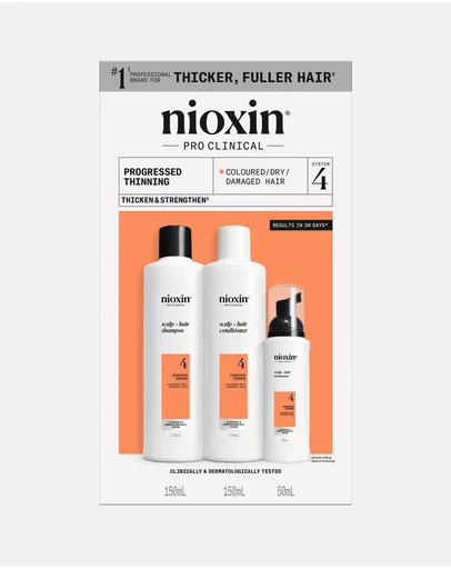 Nioxin - Nioxin Scalp + Hair Thickening System 4 - Hair Thickening System For Colored Or Dry Damaged Hair With Progressed Thinning