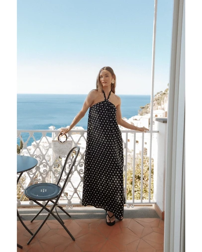 Petal & Pup - Theophania Maxi Dress - Black Polka Dot