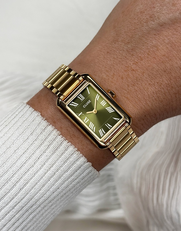 Cluse - Belisenna Watch Steel, Olive, Gold Colour