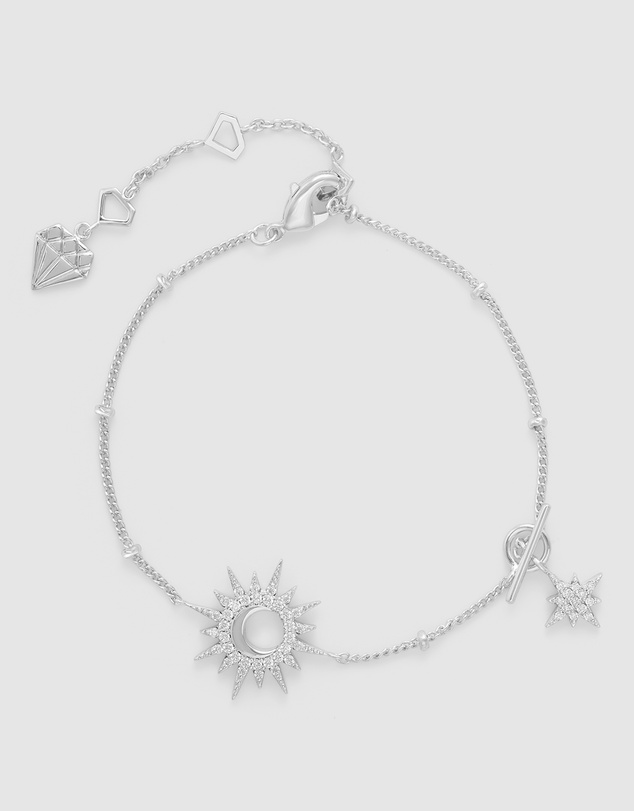Wanderlust + Co - Sunlit Crescent Silver Bracelet