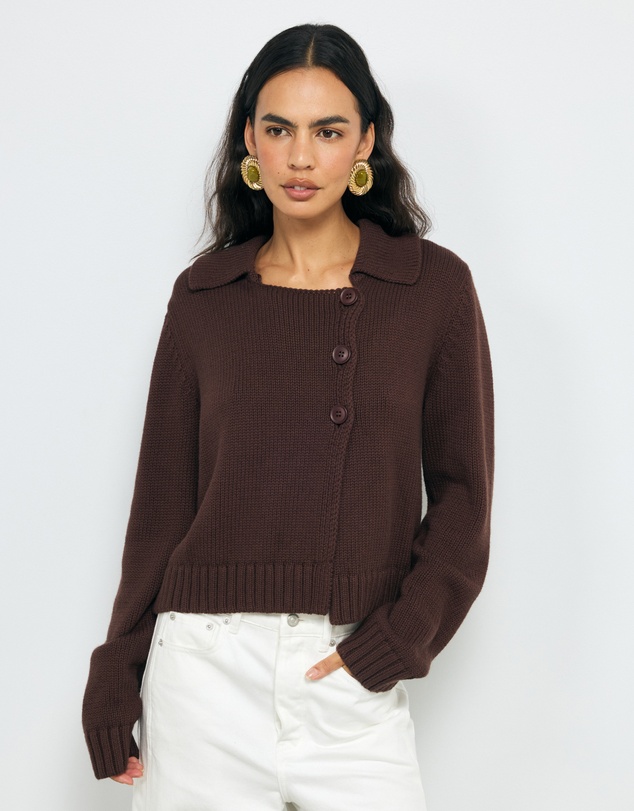 AERE - Miya Cotton Wool Cardigan