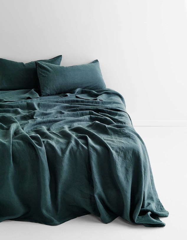 Aura Home - Emile Linen Flat Sheet