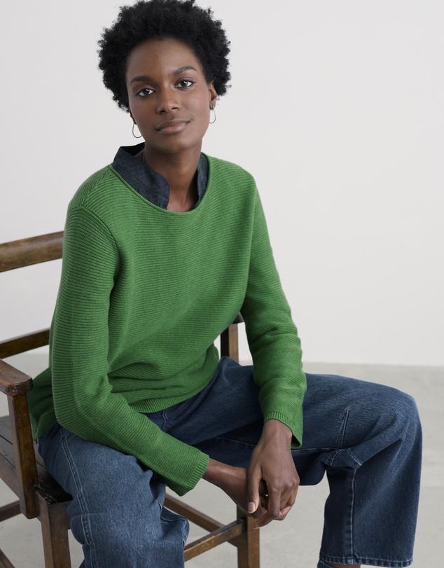 Seasalt - Seasalt Cornwall Green Makers Cotton Jumper