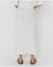 ALEXANDRA - Ratan Skirt White