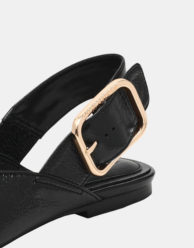 Steve Madden - Sianna Black Leather Flats