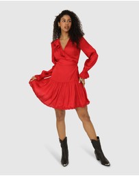 Belle & Bloom - Wild Flower Embroidered Wrap Dress