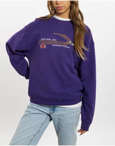 Vintage by The Real Deal - Pre Loved - Vintage NFL Baltimore Ravens Super Bowl Sweatshirt