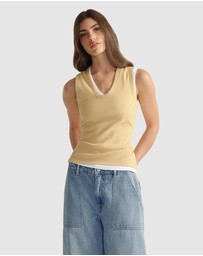 Decjuba - D-Luxe Ribbed Scoop Tank