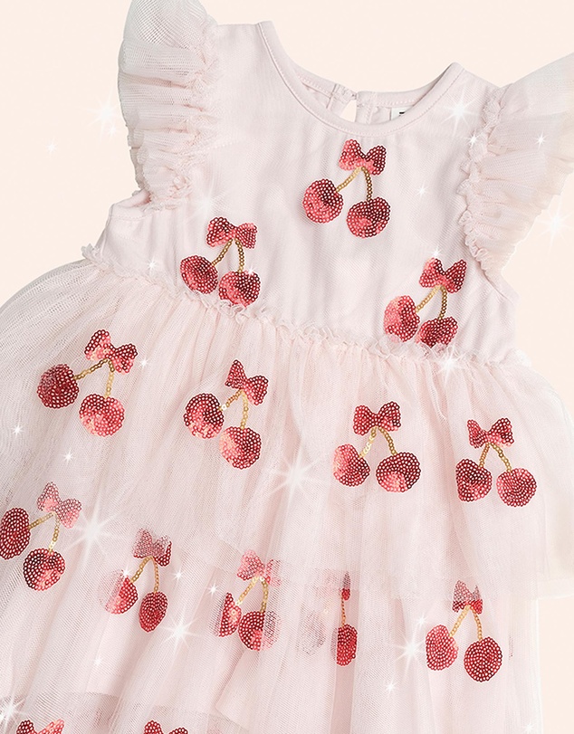 Huxbaby - Sequin Cherry Pie Tulle Dress - Babies