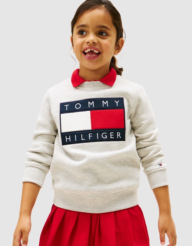 Tommy Hilfiger - Heritage Flag Applique Crew Neck Sweatshirt - Teens