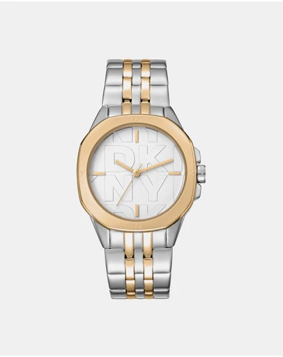DKNY - Logo Brooklyn Midi Two-Tone Stainless Steel 34mm Watch