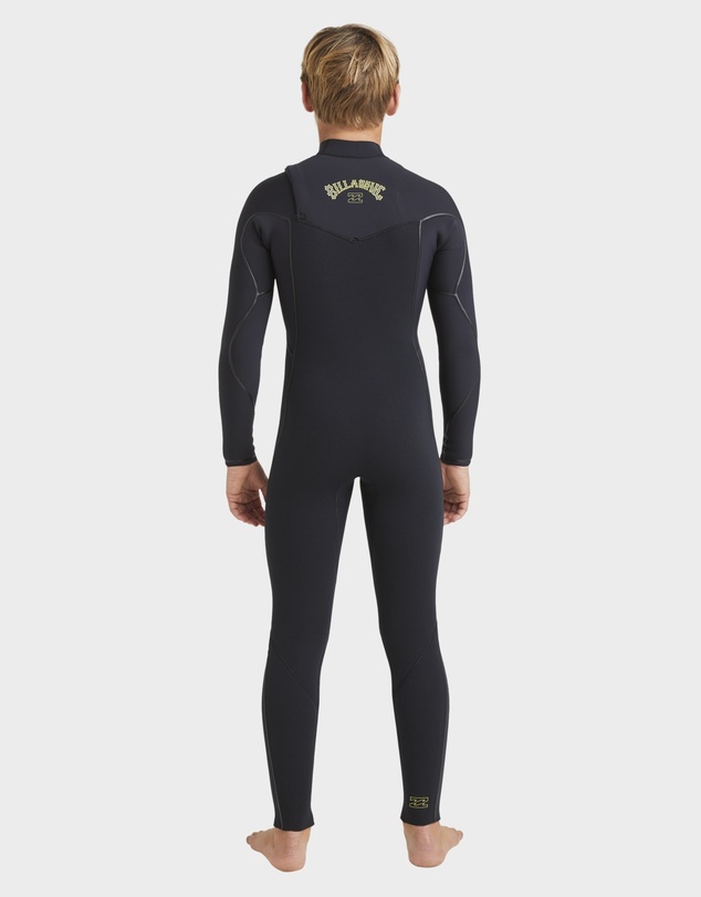 Billabong Kids - Boys 8 to 16 4/3mm Furnace Natural Chest Zip Steamer Wetsuit