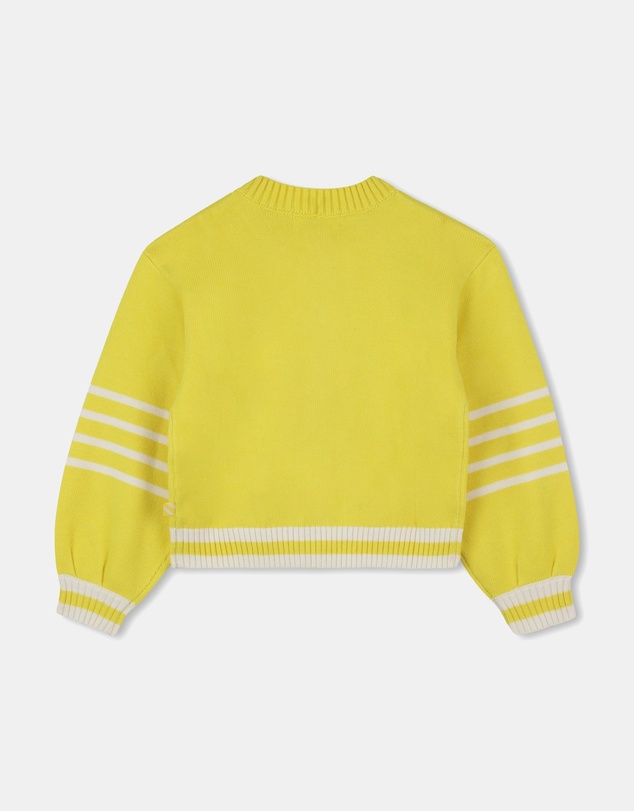 Billieblush - Star Motif Striped Sleeve Knitted Cardigan - Kids-Teens