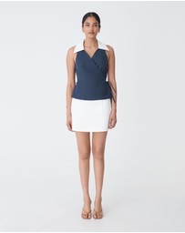 Forcast - Layla Collared Wrap Top