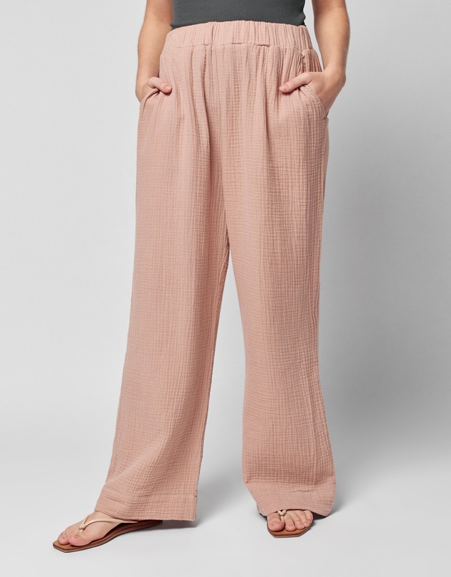 Faherty - Dream Cotton Gauze Wide Leg Pant