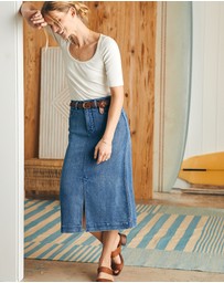 Faherty - Stretch Terry Midi Skirt