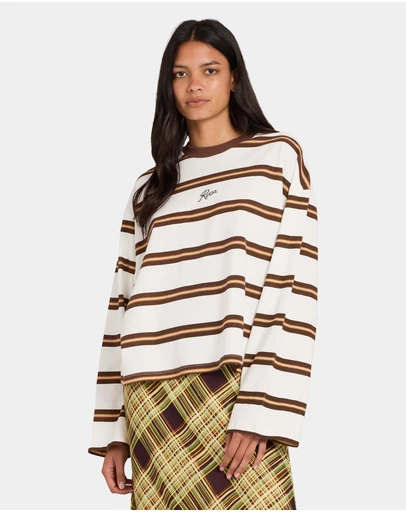 RVCA - Womens Berkley Long Sleeve Stripe T-Shirt