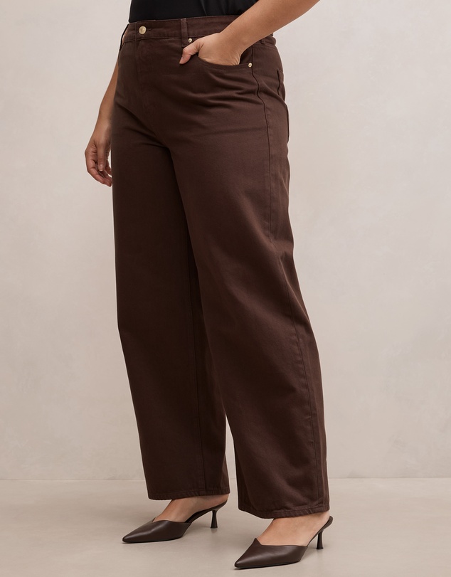 Forever New Curve - Gia Curve High Rise Wide Leg Jeans