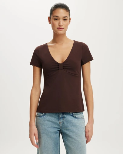 Cotton On - Reece Short Sleeve Babydoll Tee
