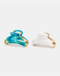 Mestige - Coastline Acetate Claw Hair Clip - 2 Pack
