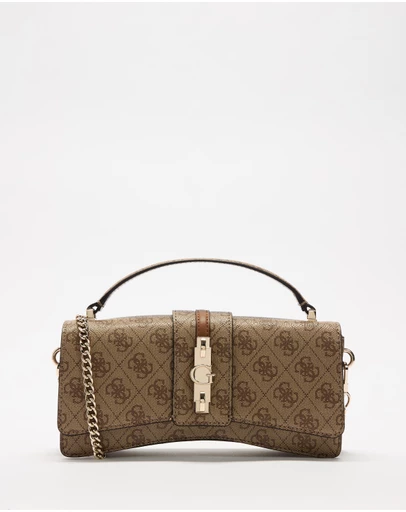 GUESS - Yvonne Logo Mini Top Handle Flap Bag