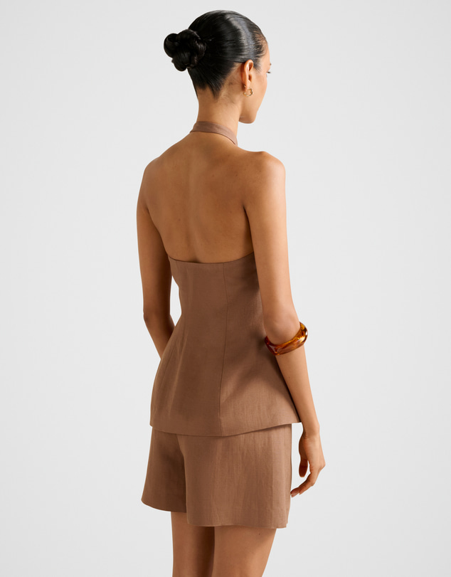Forever New Petite - Saxon Petite Halter Neck Waistcoat