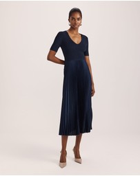 SABA - Vicky V Neck Mixed Media Dress
