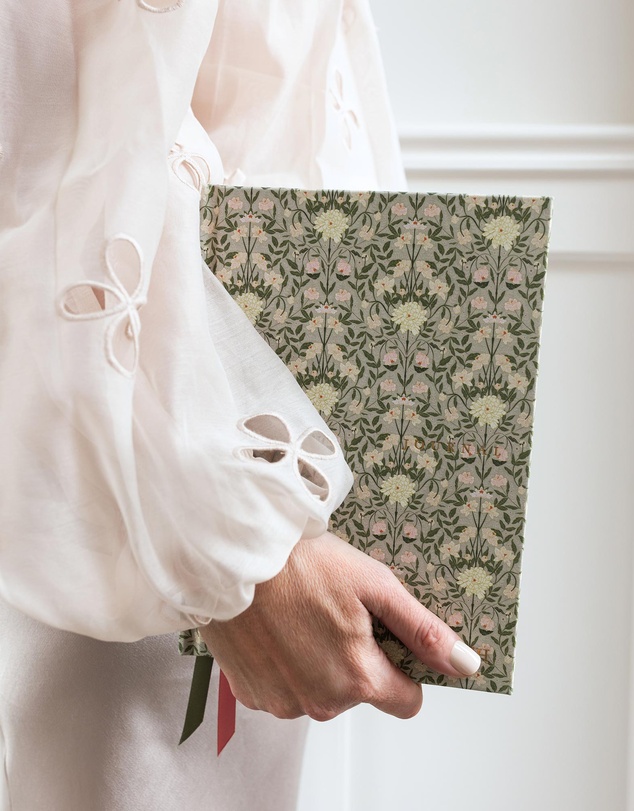 Bespoke Letterpress - Linen Bound Lined Journal - Bloomere