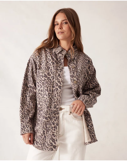 Ceres Life - Bobbi Side Pocket Denim Shacket