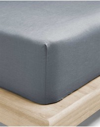 Aura Home - Evie Stonewash Organic Cotton Sheet Set in Denim