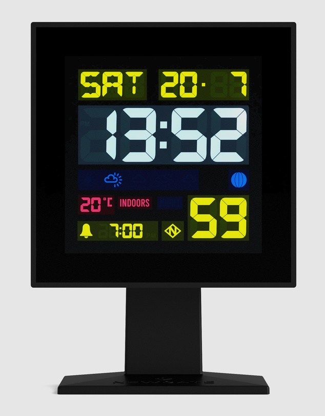 Newgate - Newgate Monolith Lcd Alarm Clock Black