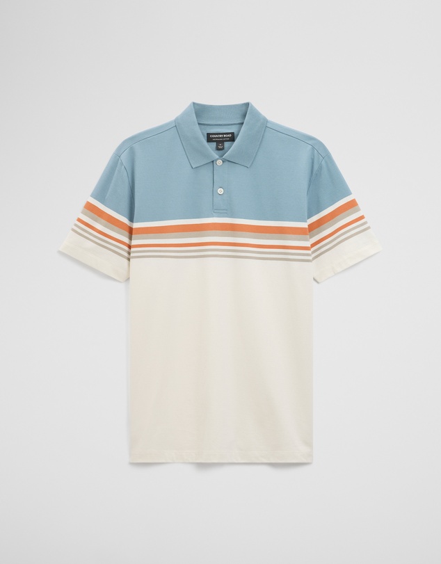 Country Road - Australian Cotton Short Sleeve Engineered Button Polo