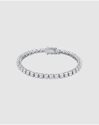 Kuzzoi - ICONIC EXCLUSIVE - Bracelet Men Square Zirconia in 925 Sterling Silver
