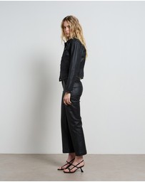 DRICOPER DENIM - Dita Coated Denim Black Jacket