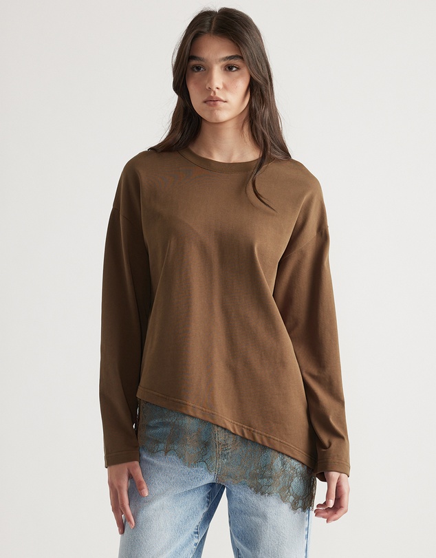 Decjuba - Sofia Lace Trim Long Sleeve