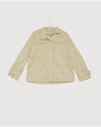 Revibe - Repaired AERE Rory Organic Cotton Funnel Neck Jacket - AU 10