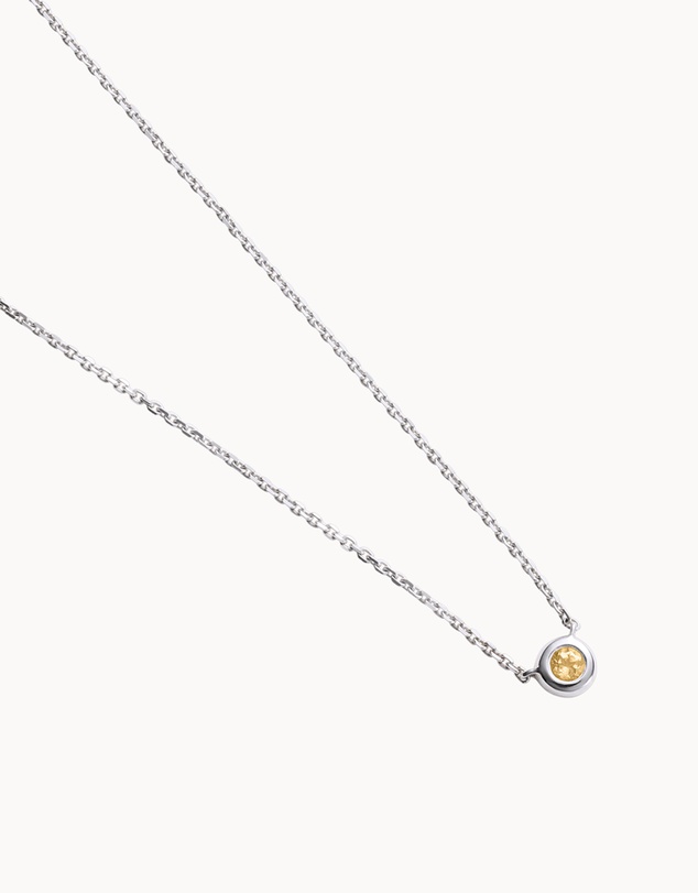 Kirstin Ash - Petite Birthstone Necklace November Citrine