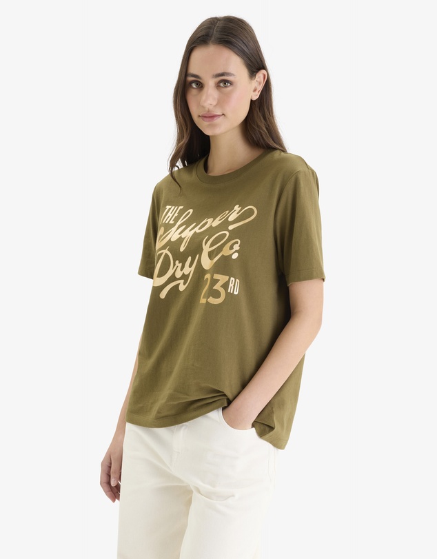 Superdry - Luxe Metallic Logo Relaxed Tee