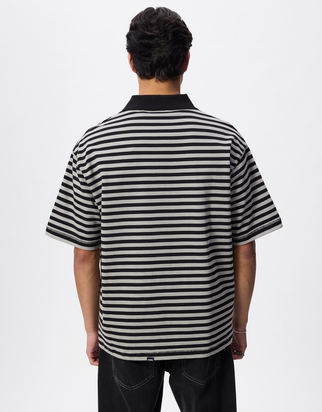 Thrills - Shattered Stripe Box Crop Polo