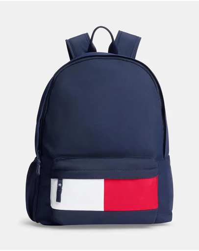 Tommy Hilfiger - Kids' Colour-Blocked Pocket Dome Backpack
