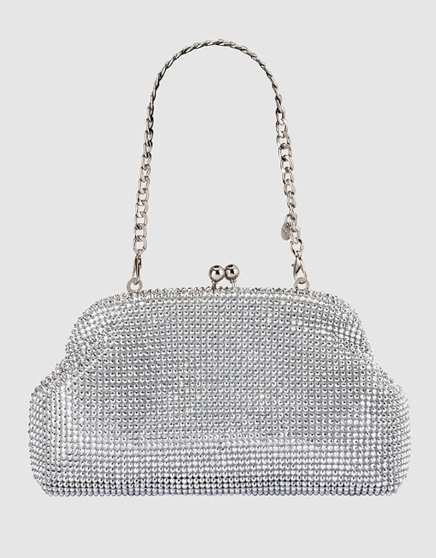 Olga Berg - Ela Crystal Mesh Clutch