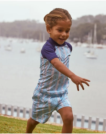 Aqua Blu Kids - Mariner Short Sleeve Rash Vest - Babies