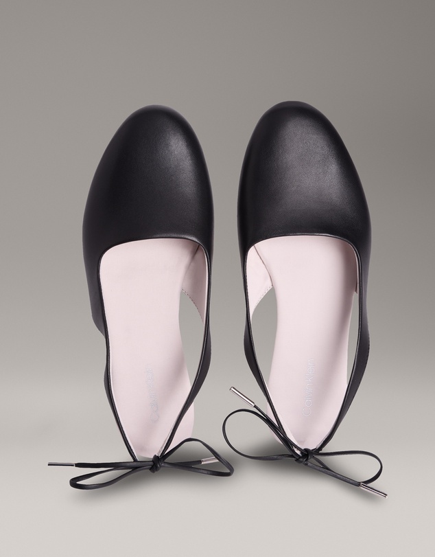 Calvin Klein - Leather Slingback Ballerinas