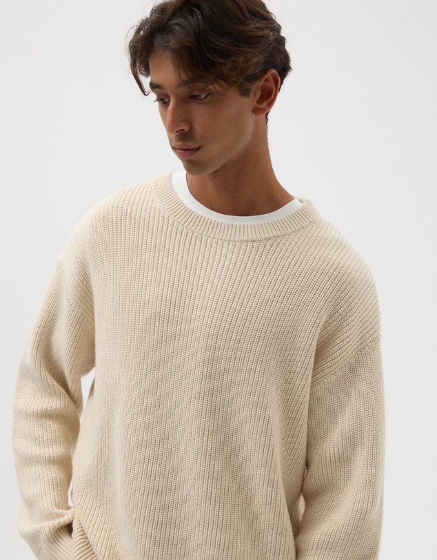 AERE - Organic Cotton Fisherman Rib Jumper