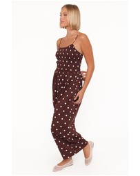 Petal & Pup - Paloma Jumpsuit - Chocolate Polka Dot