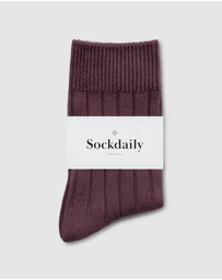 Sockdaily - Amber & Plum 2 Pack Quarter Socks
