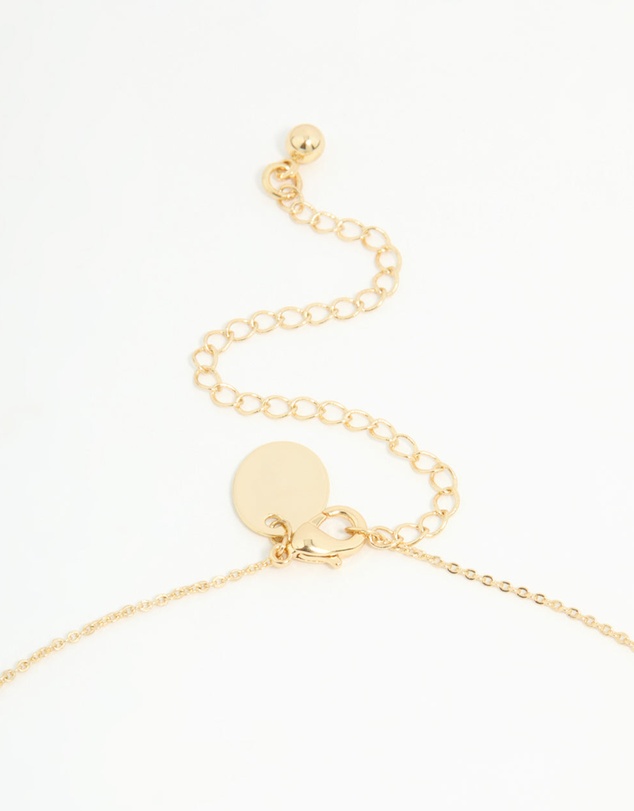 Lovisa - Gold Plated Cubic Zirconia Butterfly Teardrop Necklace