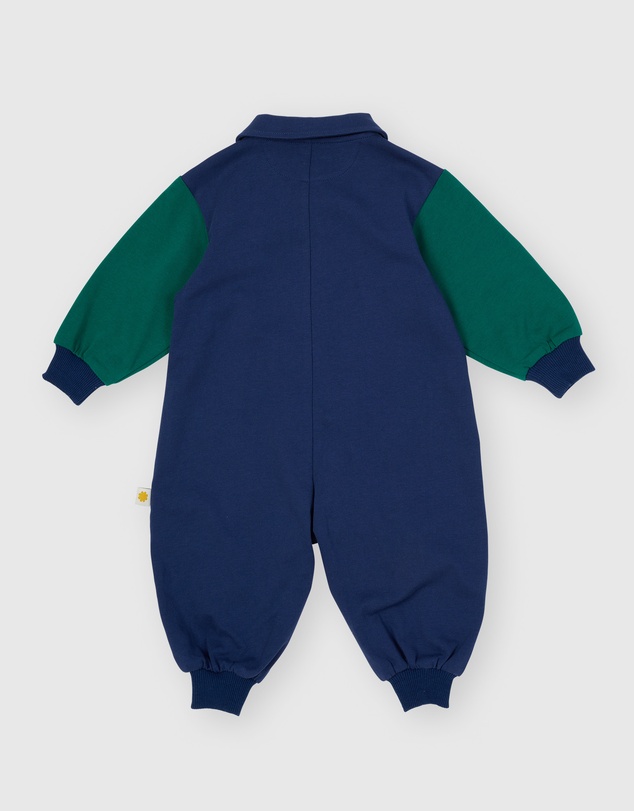 Goldie + Ace - Panelled Rugby Logo Romper - Babies